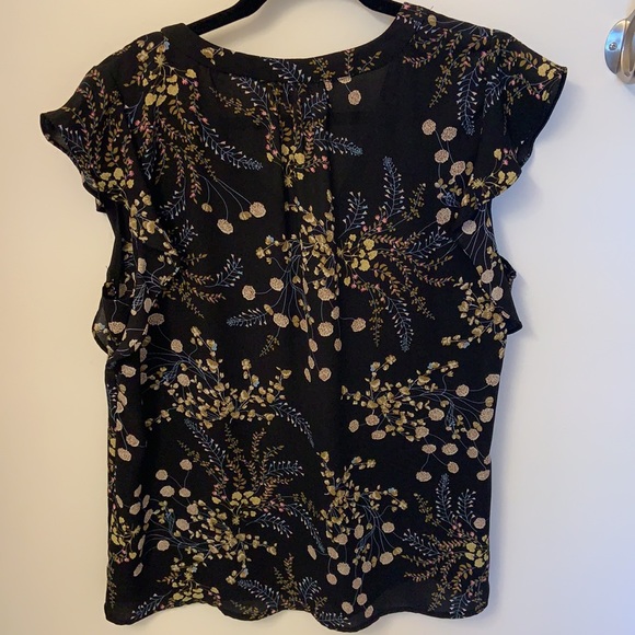 Black Floral Blouse - Picture 4 of 5